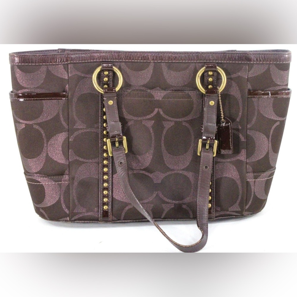 Vintage Coach Studded Shoulder Bag